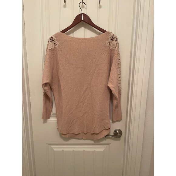 Sirenlily Maternity Lace Embellished‎ Long Sleeve Top Women Sz M , Viscose Blend - Picture 9 of 12